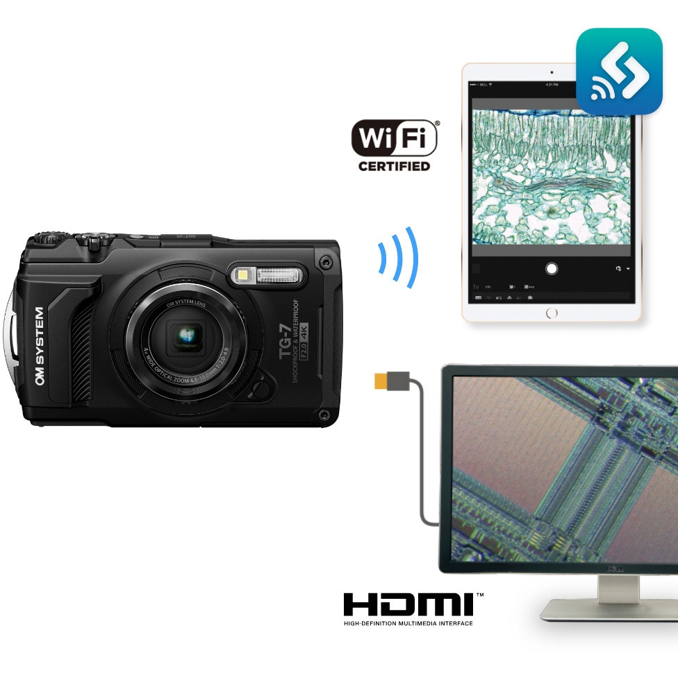 TG-7-SS-RA2 OM SYSTEM製デジカメ TG-7顕微鏡撮影システム 1セット