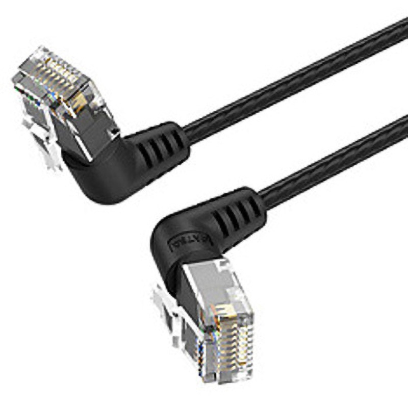 IB-9804 Cat.6A LANケーブル UTP 直角コネクタ 360°スイングタイプ