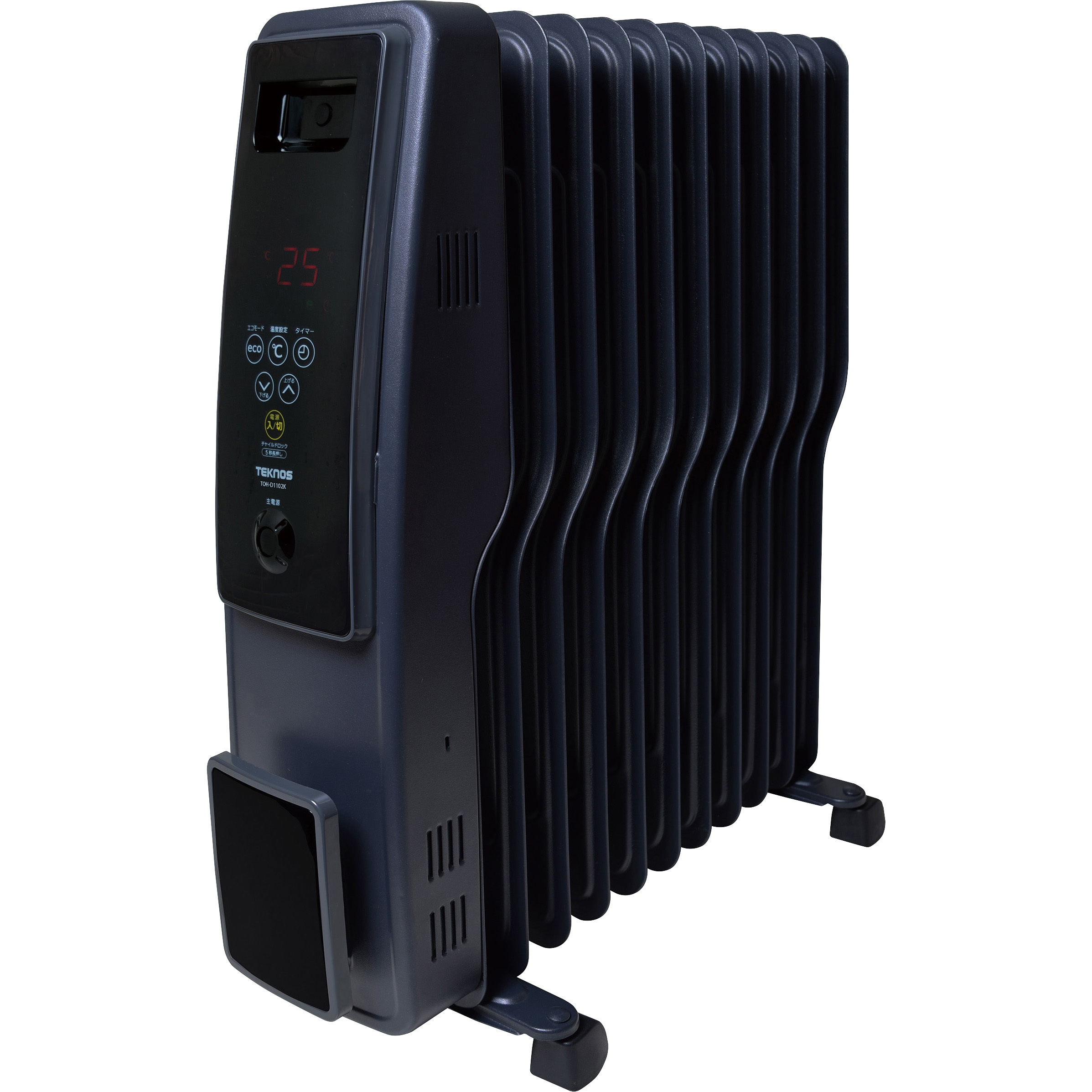 美品　オイルヒーター暖房 TOH- D1102 TOH-D1102K オイルヒーター 11枚フィン デジタル表示 TEKNOS 1台 TOH
