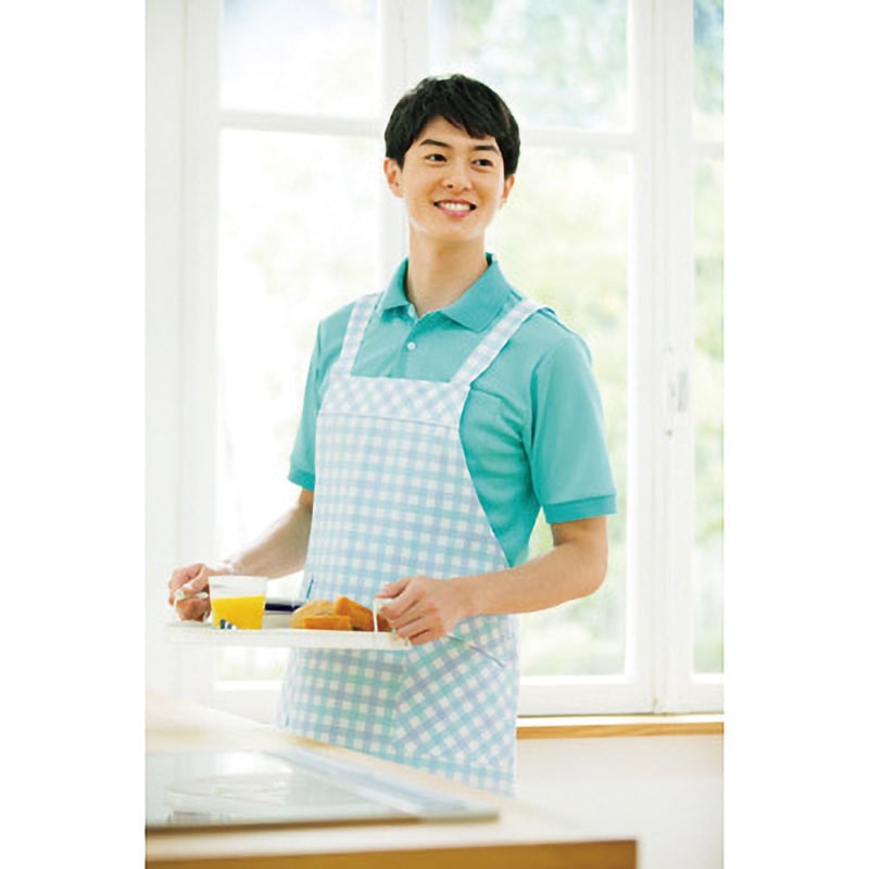 918-71 介護エプロン 918 KAZEN サックス色 サイズM - 【通販