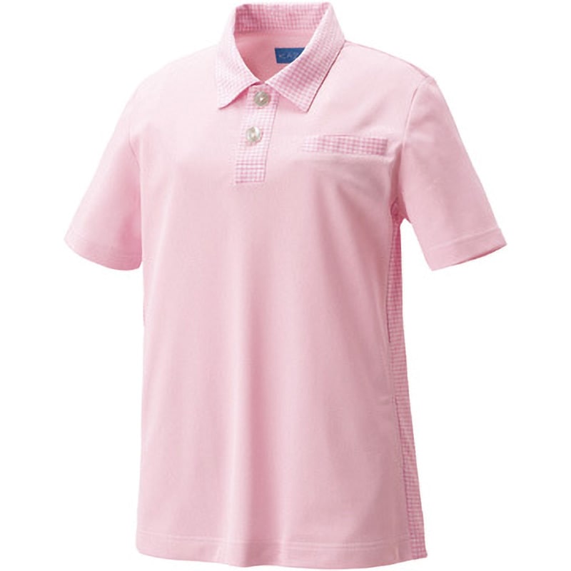 APK236-13 ニットシャツ APK236 KAZEN 男女兼用 ピンク色 サイズSS