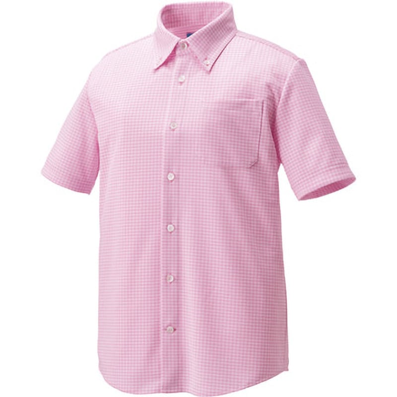 APK238-13 ニットシャツ APK238 KAZEN 男女兼用 ピンク色 サイズSS