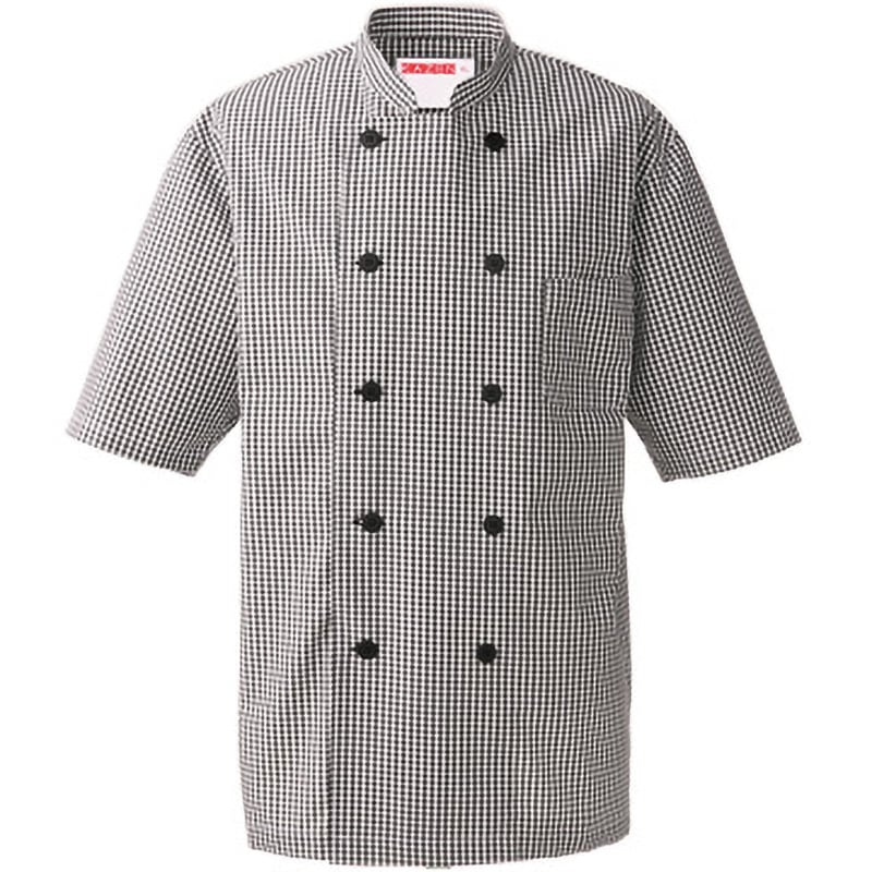 639-25 コックシャツ 639 KAZEN 男女兼用 先染ギンガムチェック