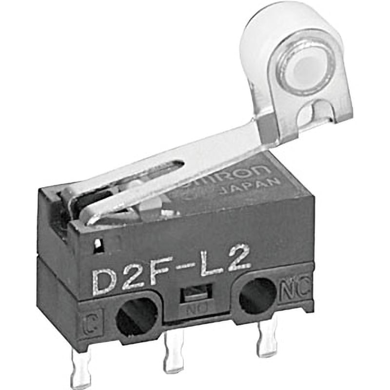 D2F-L2-D3 極超小形基本スイッチ(ヒンジ・ローラ・レバー形) D2F 1個