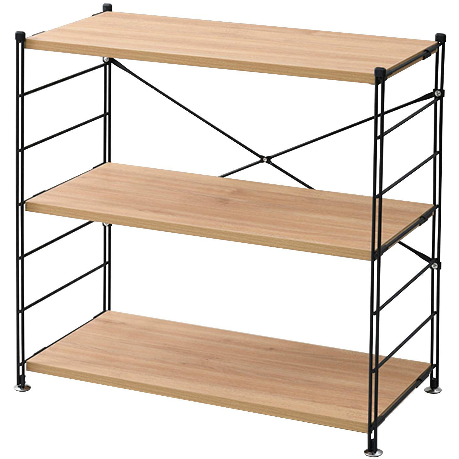 Mws Oak Sbk おしゃれ木製棚板 ワイヤーラック Yamazen 山善 棚段数 3 オーク 木目 本体寸法 幅w 奥行d 高さh 855 415 850 Mm 1台 通販モノタロウ