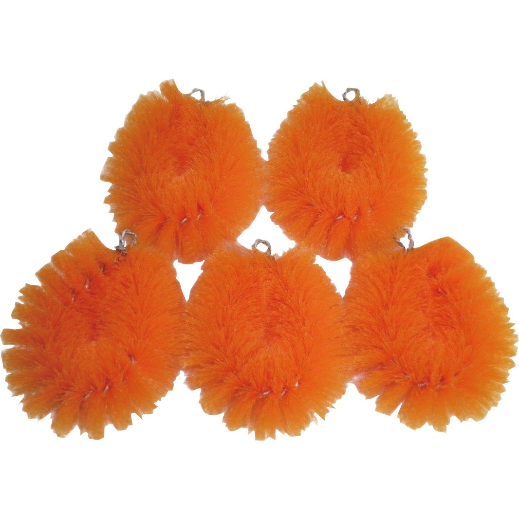 132245 抜けにくいppたわし 5p 早川工業 オレンジ色 1パック(5個