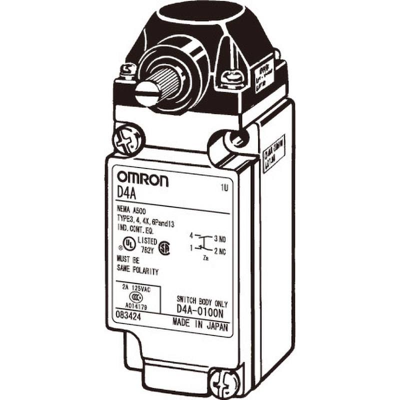 D4A-4P05N 小型重装備リミットスイッチ D4A-□N 1個 オムロン(omron