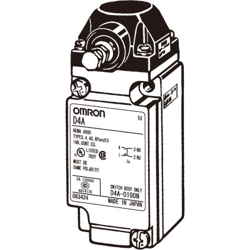 D4A-3108N 小型重装備リミットスイッチ D4A-□N 1個 omron(オムロン) 【通販モノタロウ】