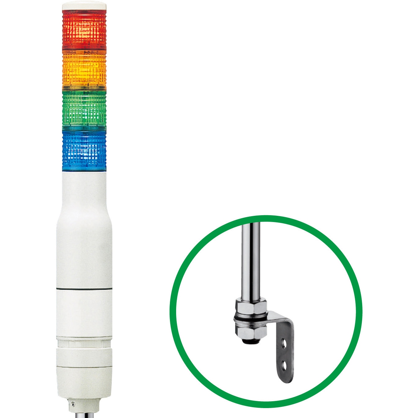LOUT-100-4RYGB Φ40 積層式LED表示灯(ポール) 100V アロー&ハーモニー