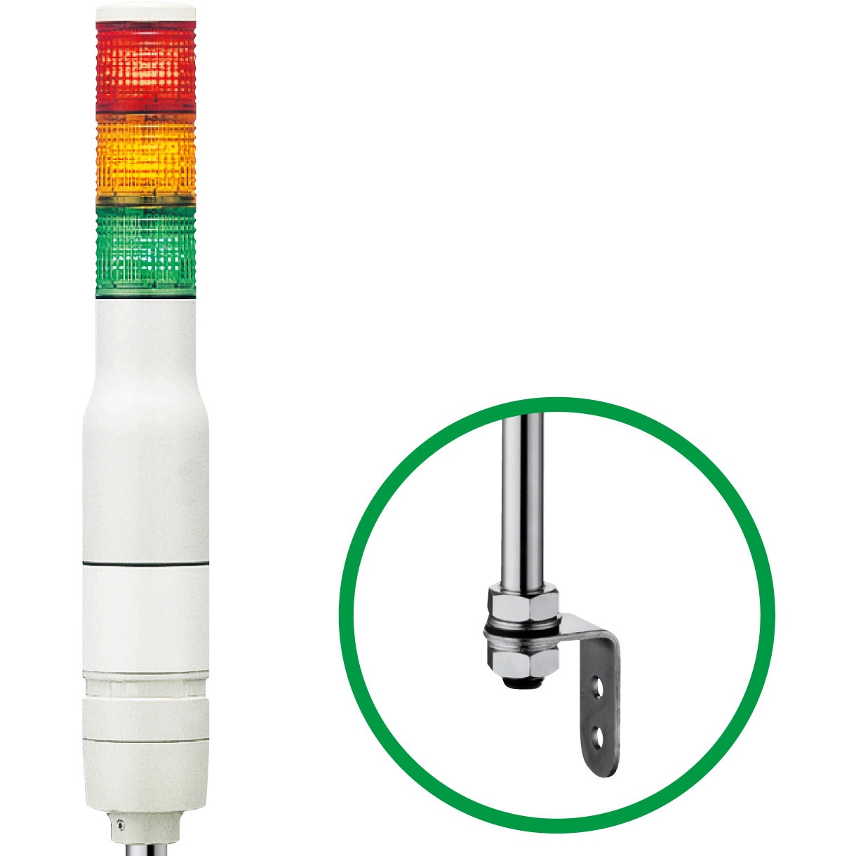 LOUT-200-3RYG Φ40 積層式LED表示灯(ポール) 200V アロー(シュナイダーエレクトリック) 3段   LOUT-200-3RYG