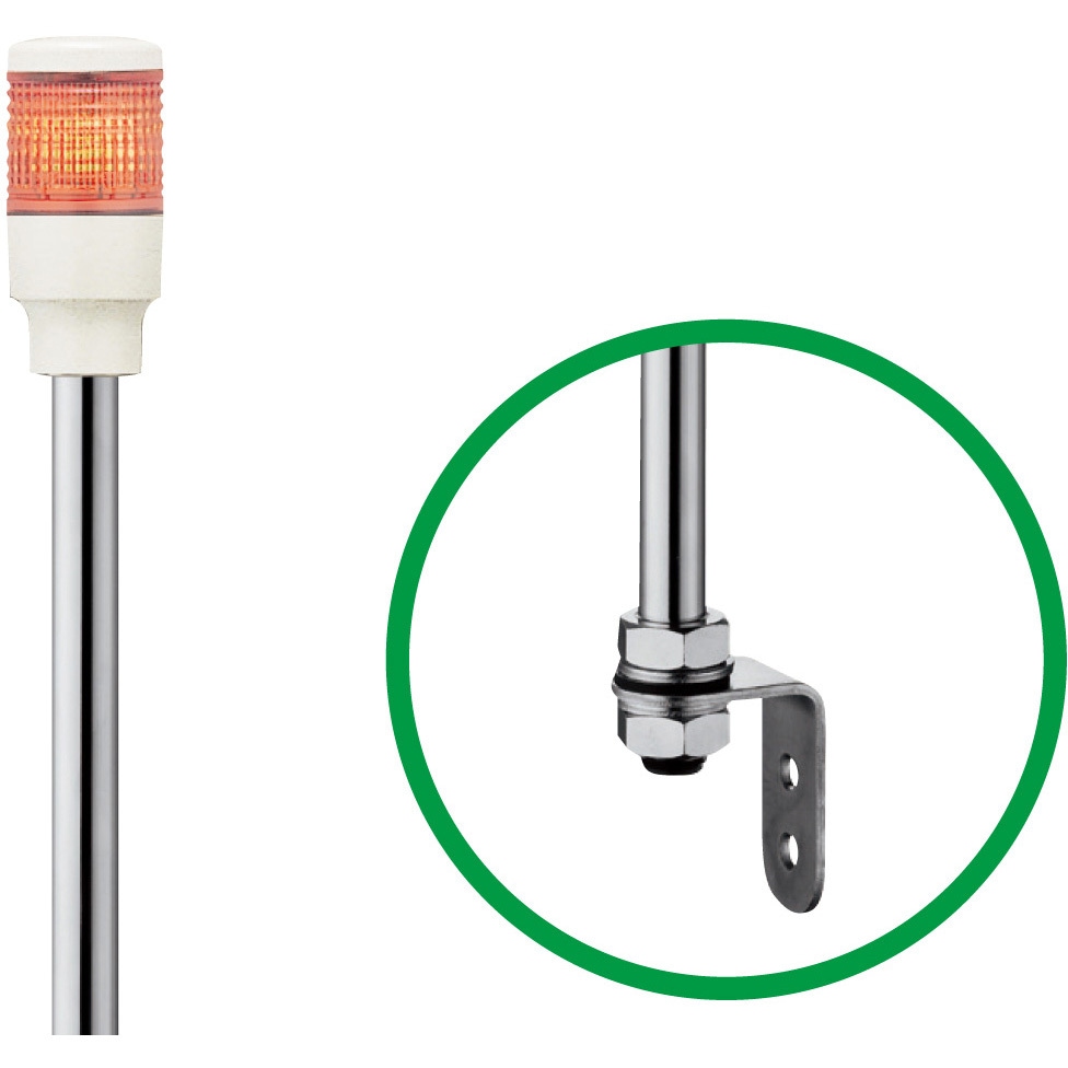 LOUT-24W-1R クリアーグローブ Φ40 積層式LED表示灯(ポール) 24V アロー(シュナイダーエレクトリック) 1段   LOUT-24W-1R