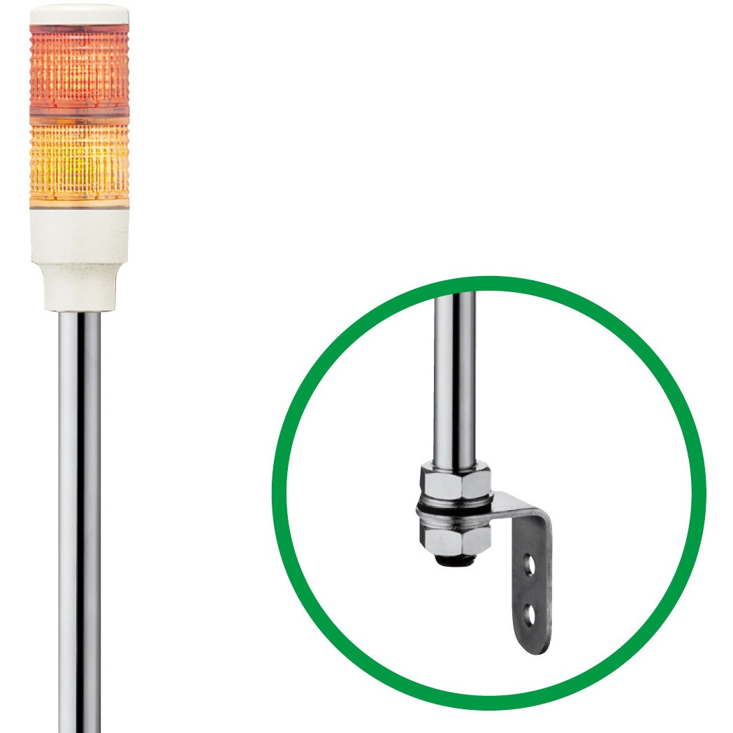 LOUT-24W-2RY クリアーグローブ Φ40 積層式LED表示灯(ポール) 24V アロー(シュナイダーエレクトリック) 2段   LOUT-24W-2RY