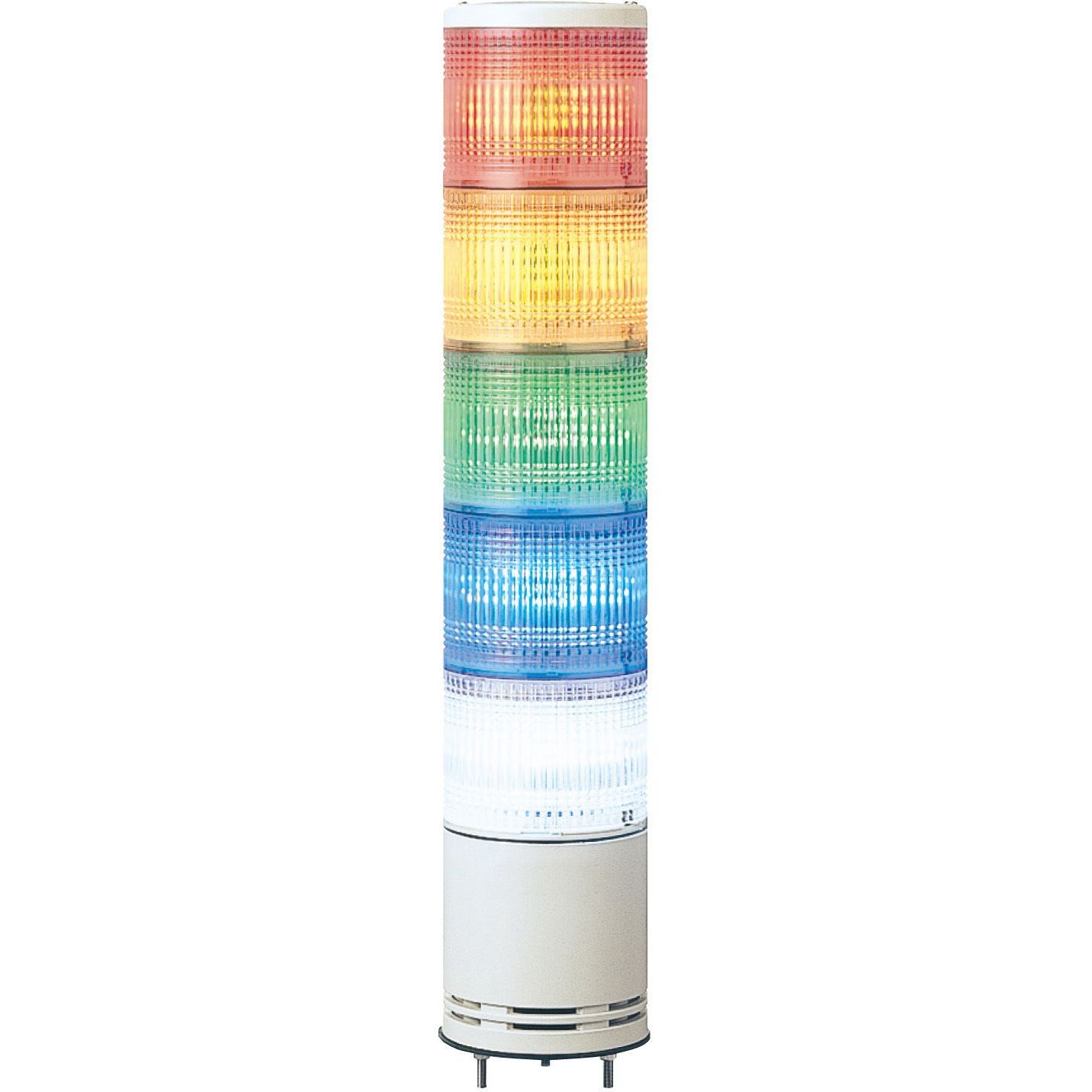 UTL-24W-5RYGBW クリアーグローブ Φ100 積層式LED表示灯 24V アロー(シュナイダーエレクトリック) 5段   UTL-24W-5RYGBW