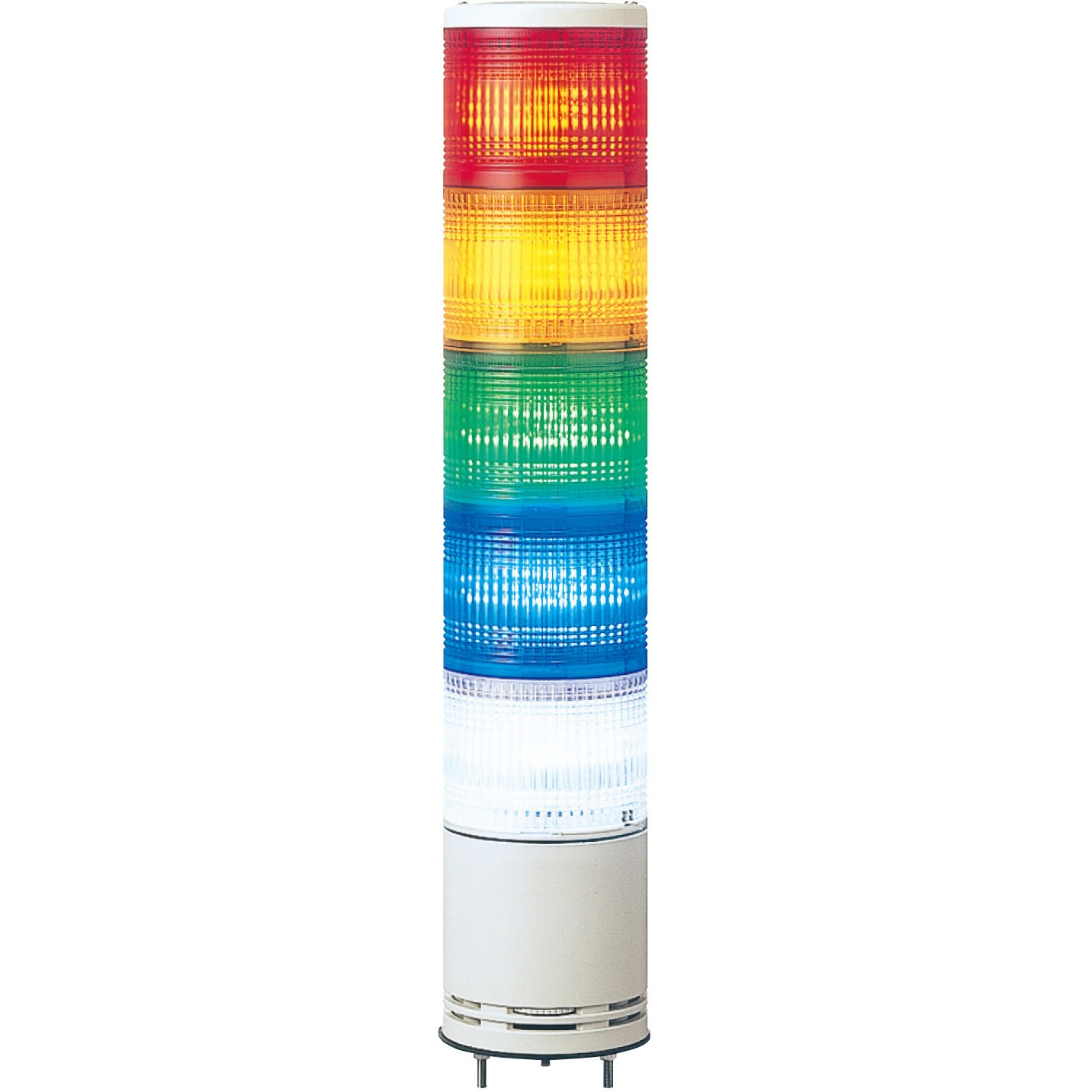 UTLB-100-5RYGBW Φ100 積層式LED表示灯+ブザー 100V アロー(シュナイダーエレクトリック) 5段   UTLB-100-5RYGBW