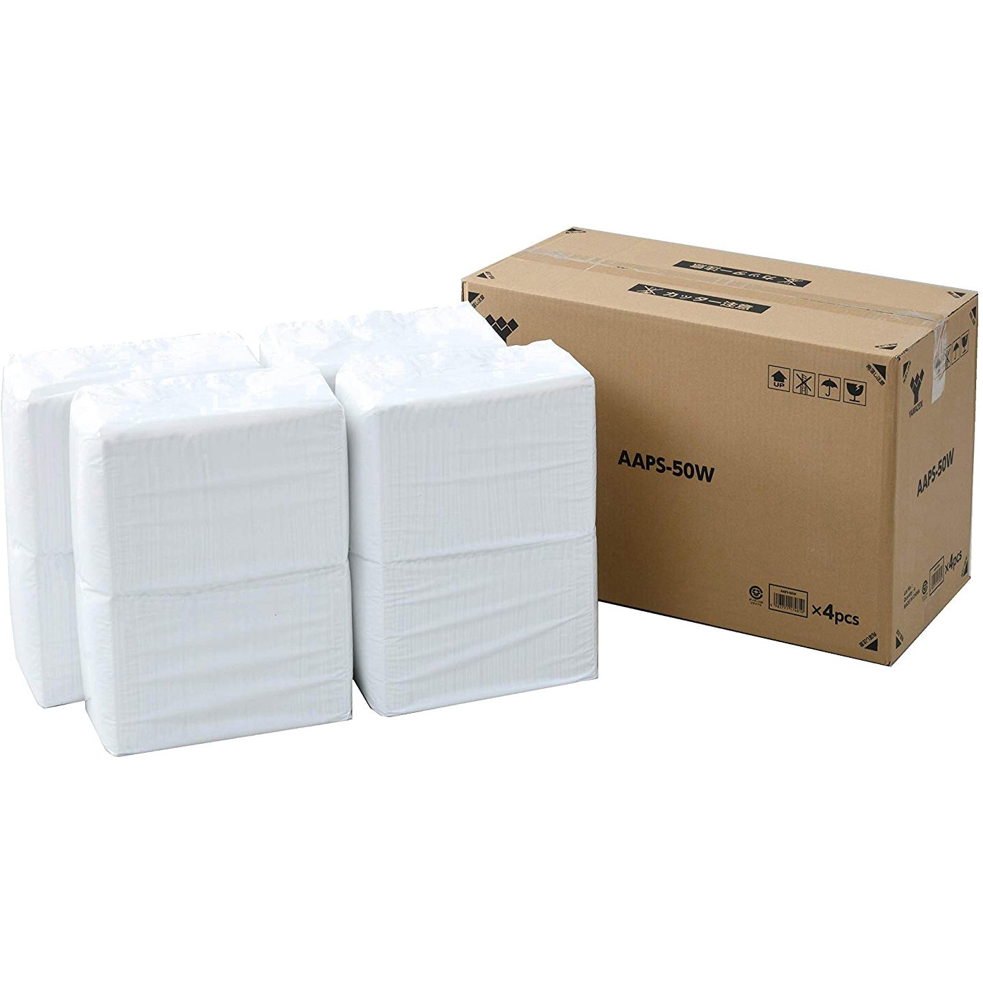 AAPS-50W×4 お徳用使い捨て 厚型ペットシーツ YAMAZEN(山善) ワイドサイズ 1箱(50枚×4袋)