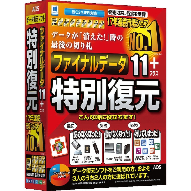 FD10-1 ファイナルデータ11plus 特別復元版 1個 AOSデータ 【通販モノタロウ】