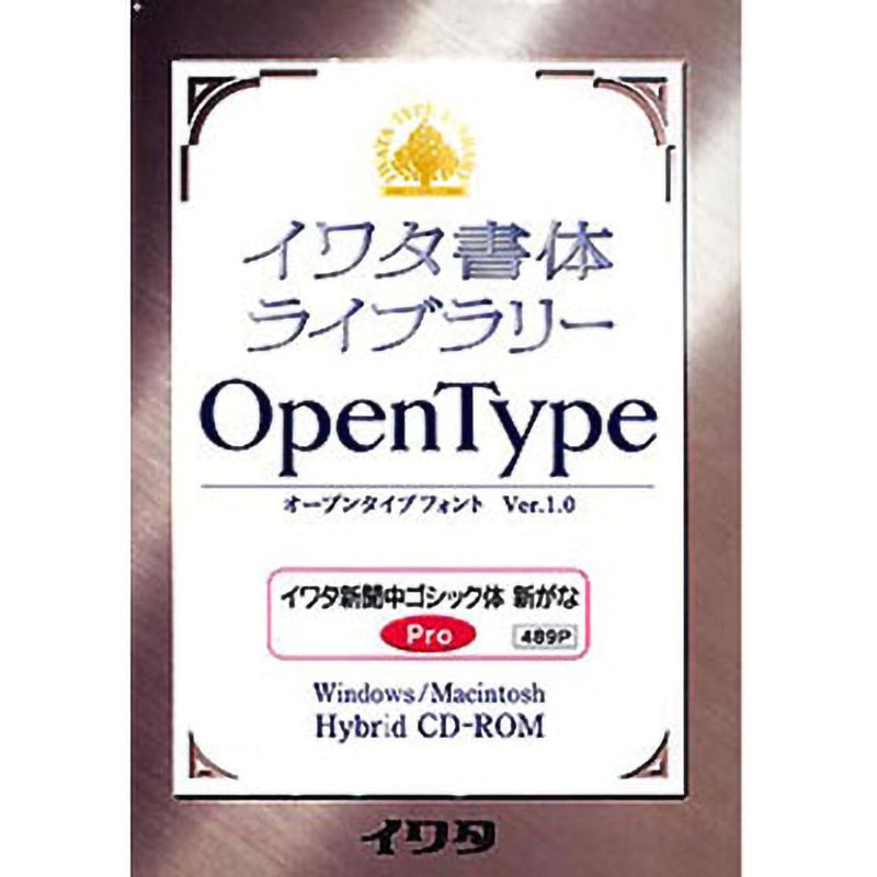 489P イワタ書体ライブラリーOpenType(Pro版) イワタ新聞中ゴシック体 新がな 1個 イワタ(ソフト) 【通販モノタロウ】 15,386円