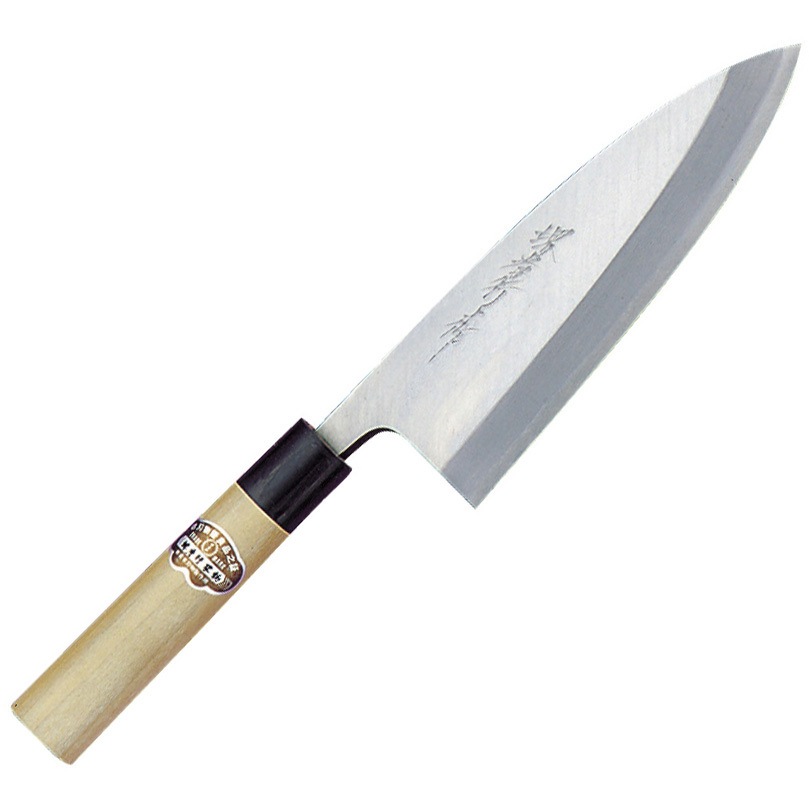 No.05239 堺孝行 本霞研和包丁本出刃 青木刃物製作所 刃渡り210mm
