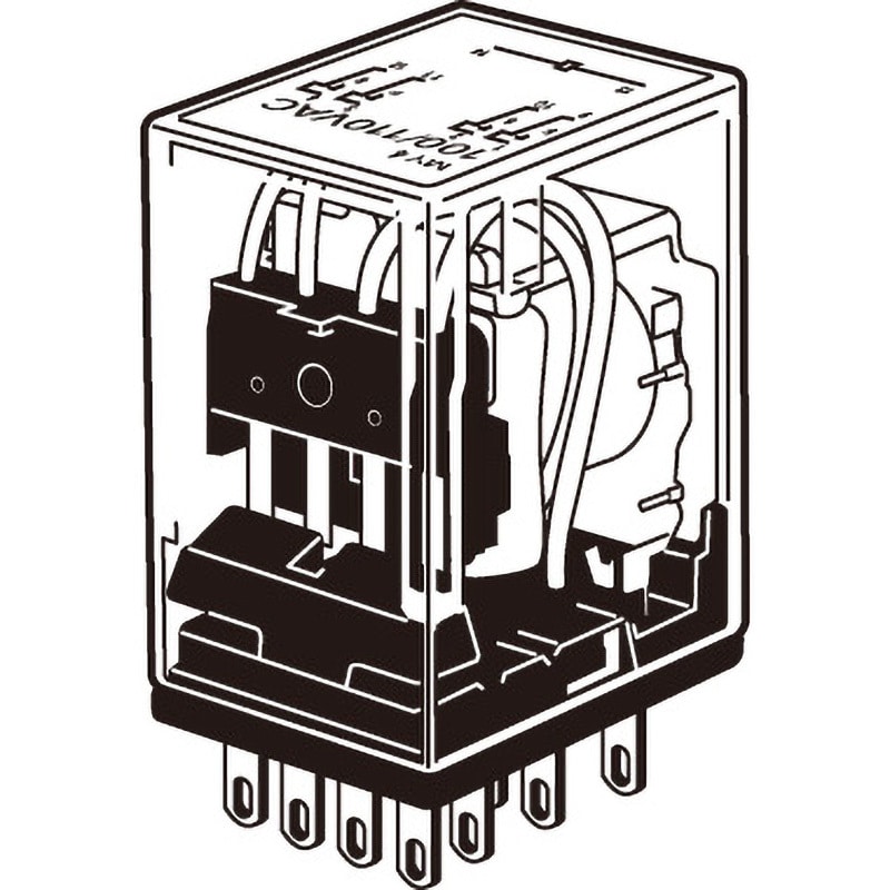 MY4N-D2-DC6 ミニパワーリレー MY4 1個 オムロン(omron) 【通販サイト