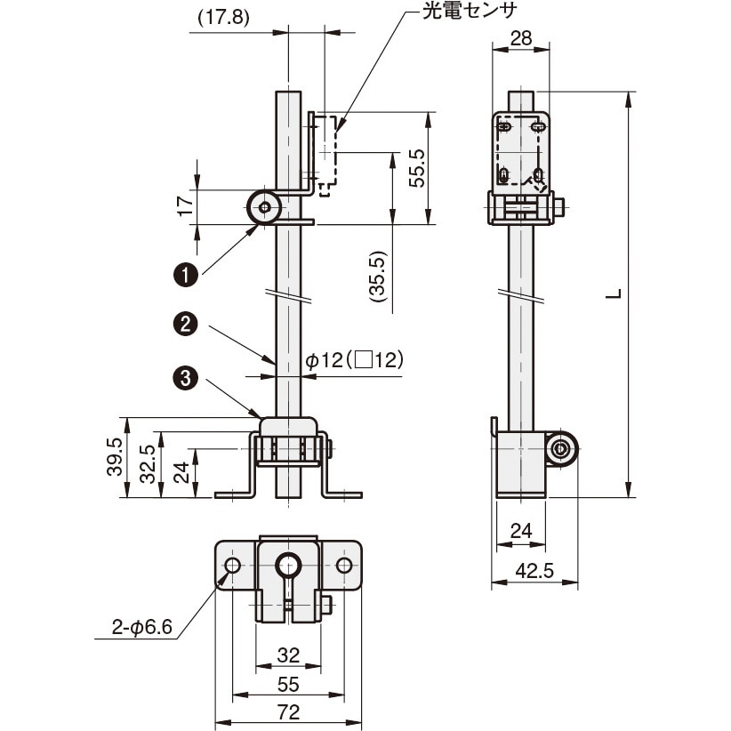 SSH300 センサスタンドステンレスシリーズ 1個 岩田製作所 【通販