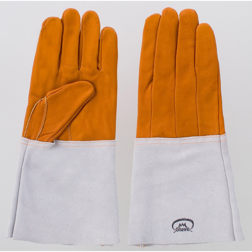 1107 No.4A 電気溶接用 5本指 富士グローブ 牛床革製 フリーサイズ