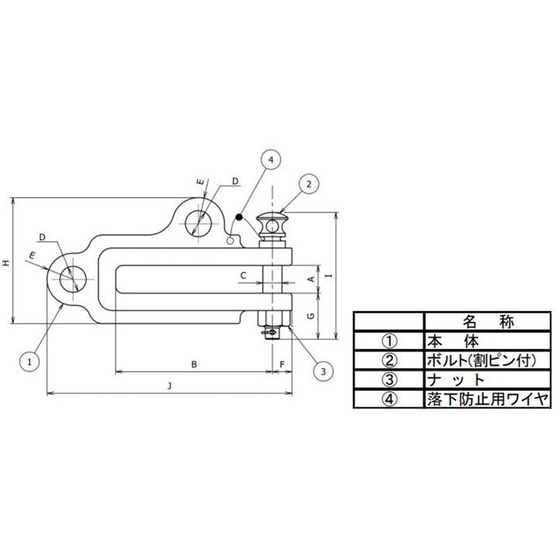 穴つりクランプ(AP)3.0t用部品 1個 日本クランプ(JAPAN CLAMP) 【通販モノタロウ】