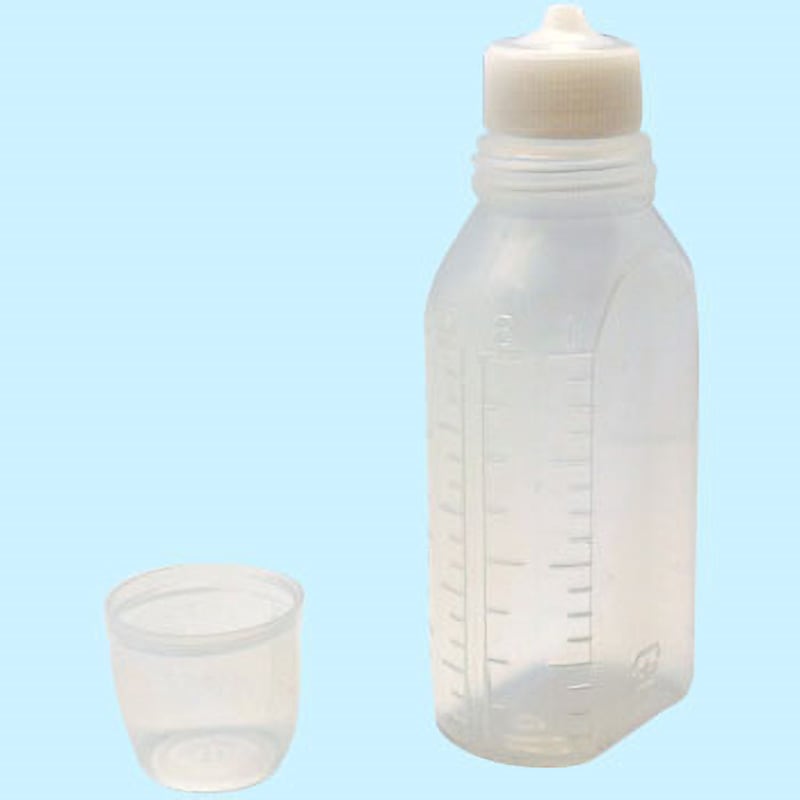 6403 F型投薬瓶(ねじ式ノズル、キャップコップ) ケーエム化学 容量100mL  1箱(100本)