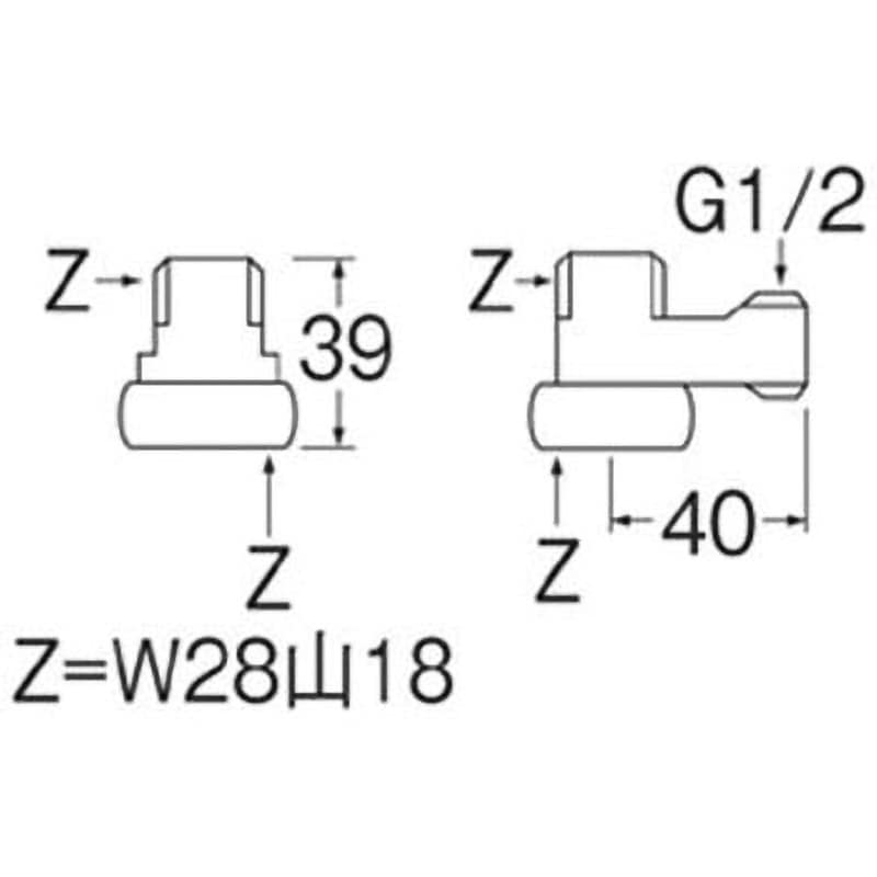 PB18S 混合栓分岐ソケットT用 1個 SANEI(旧:三栄水栓製作所