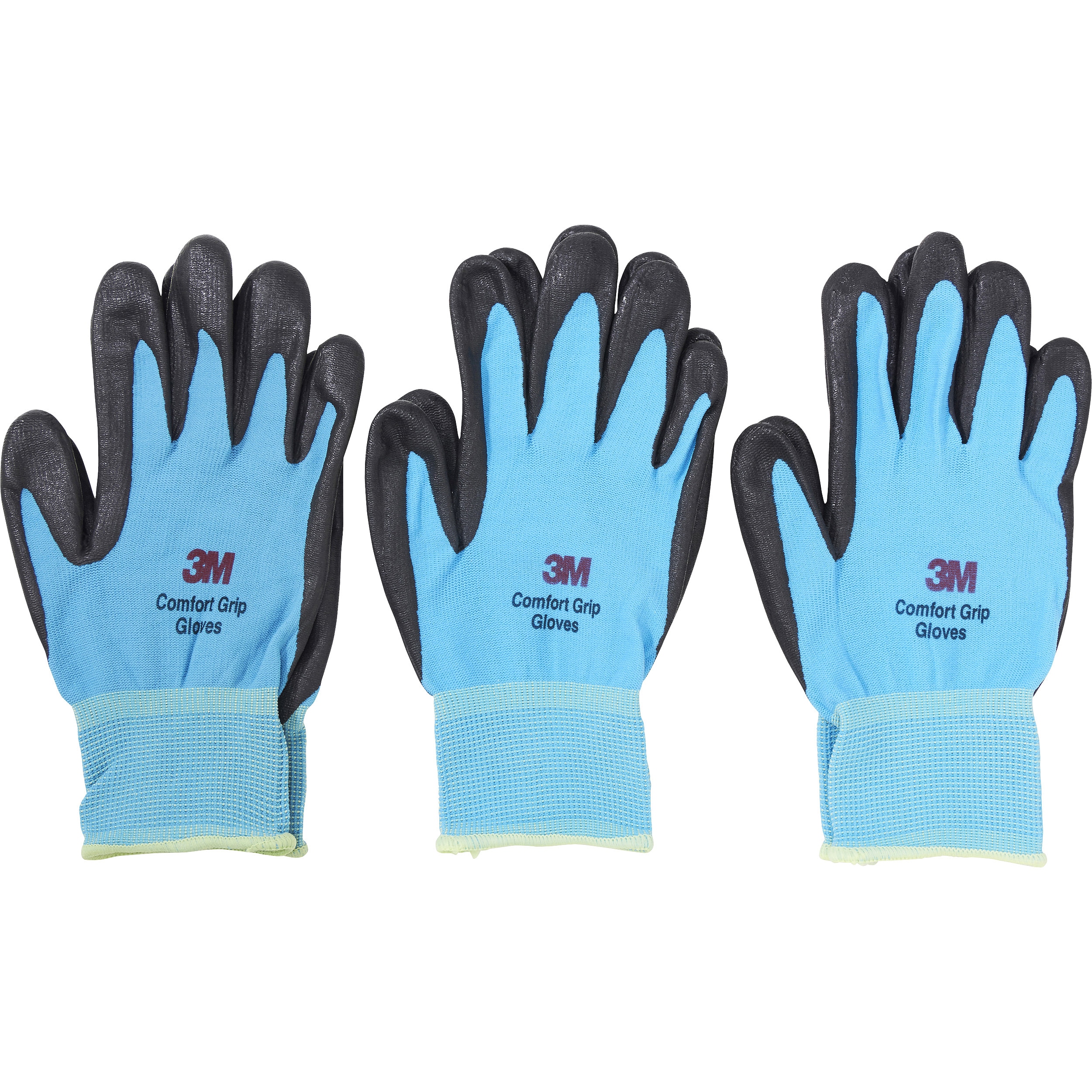 3M 一般作業用 コンフォートグリップグローブ ブルー Mサイズ GLOVE BLU M 1双 〔×20セット〕 GLOVE BLU M 3P コンフォートグリップグローブ 3双パック 3M
