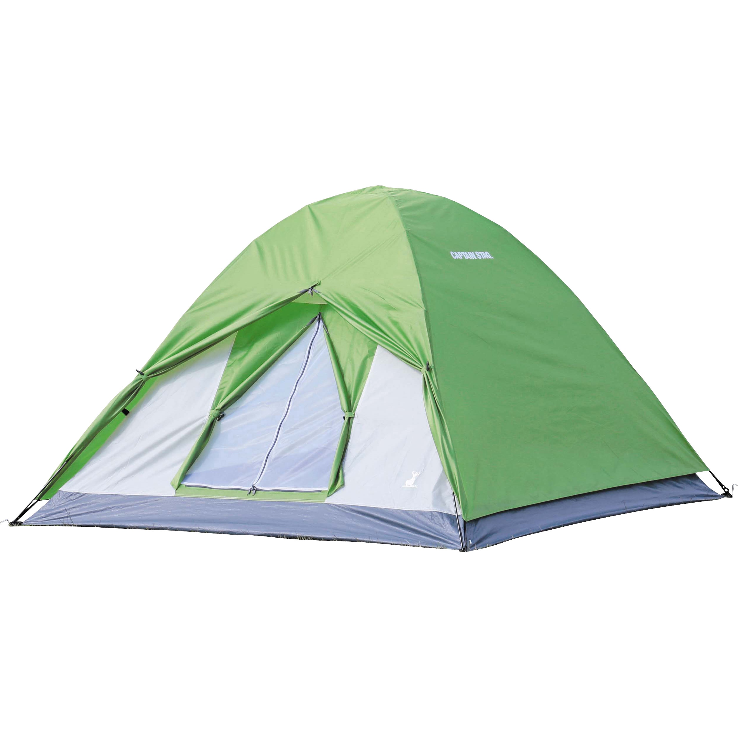 UA-0049 クレセント 3人用ドームテント CAPTAIN STAG グリーン色 UA 