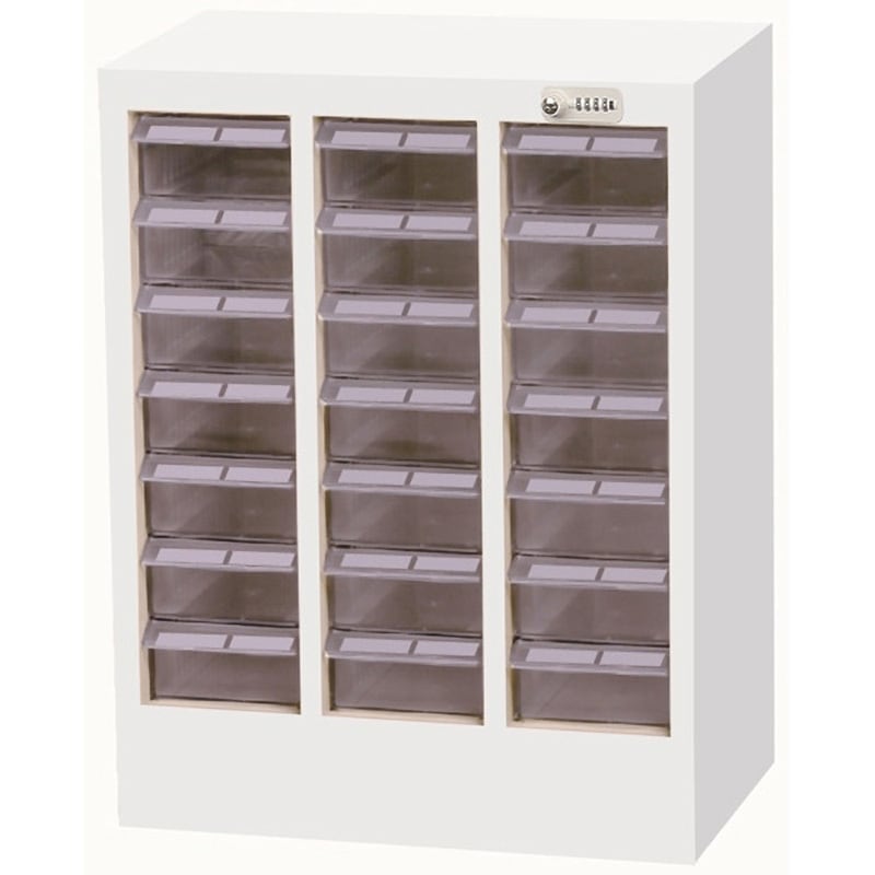 MCM-21D クリアパーツキャビネット ダイヤル錠オールロック 1台 宮成製作所 【通販モノタロウ】