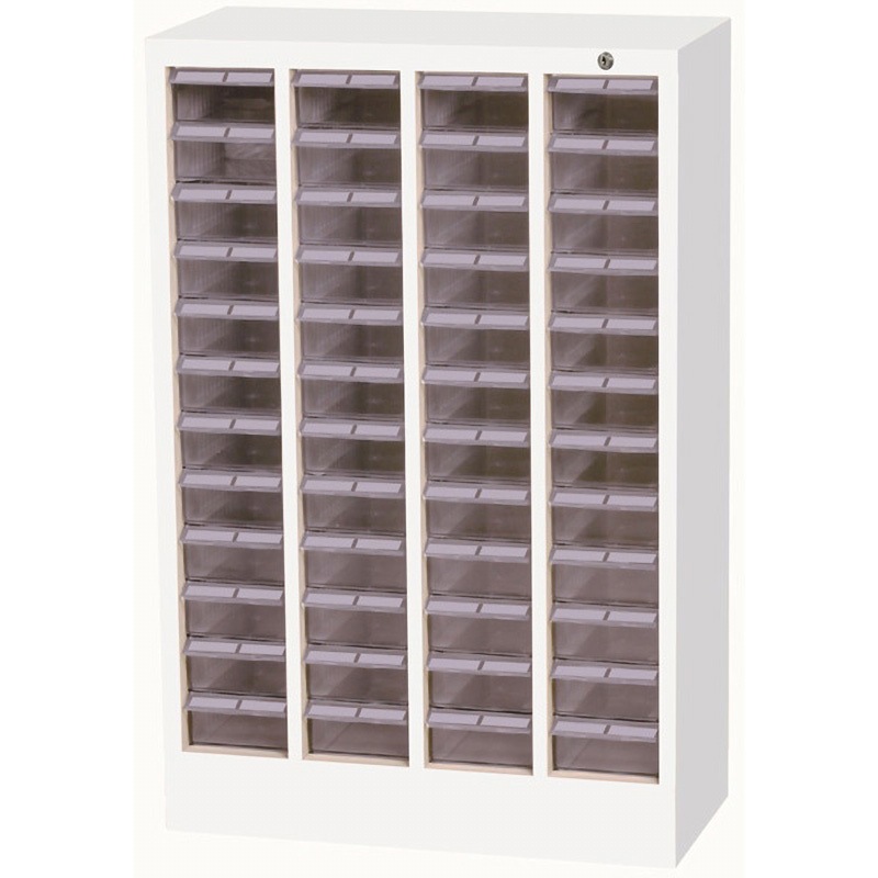 クリアパーツキャビネット シリンダー錠オールロック 宮成製作所 書庫