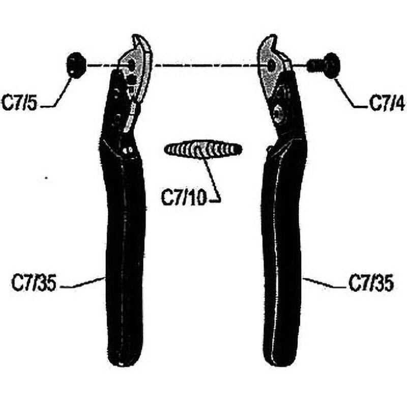 C7/4/5 ワイヤーカッター用交換部品 1セット フェルコ 【通販サイト