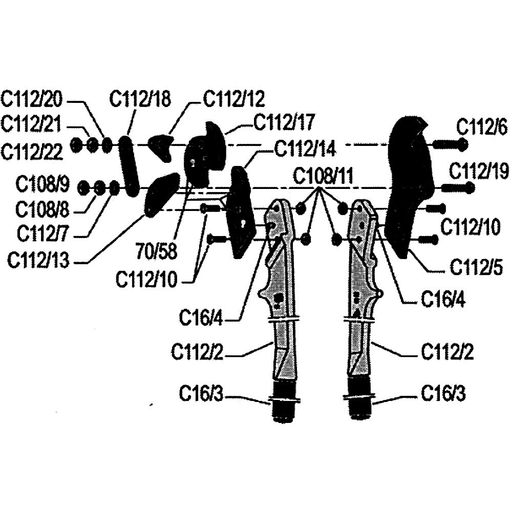 C112/2 ワイヤーカッター用交換部品 1セット フェルコ 【通販サイト