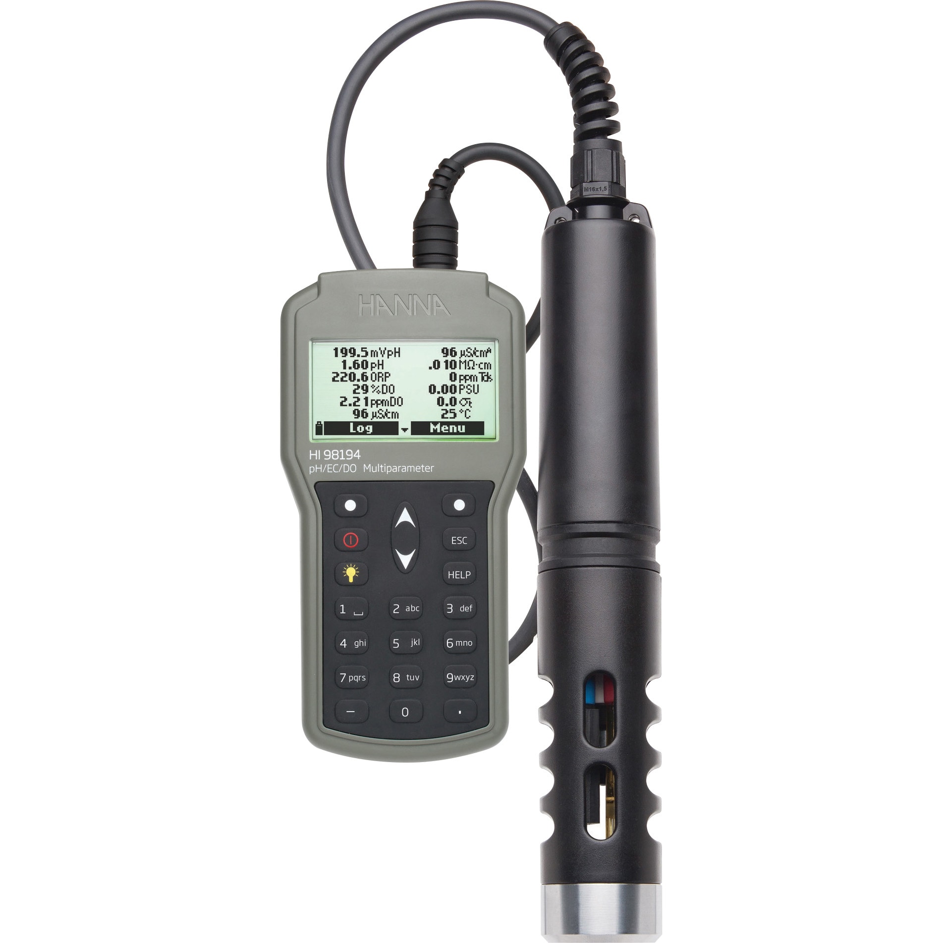 HI 98194/40 ポータブル多項目水質測定器(pH/ORP/EC/TDS/抵抗率/塩分