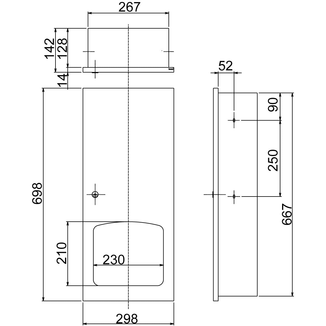 R3636 ペーパータオルボックス(埋込型) 1台 RELIANCE(リラインス