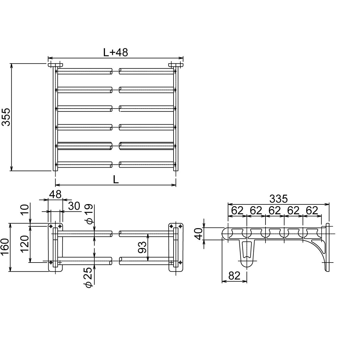 R2606-800 ワードロープ棚(背面壁付けタイプ) 1台 RELIANCE(リラインス) 【通販モノタロウ】