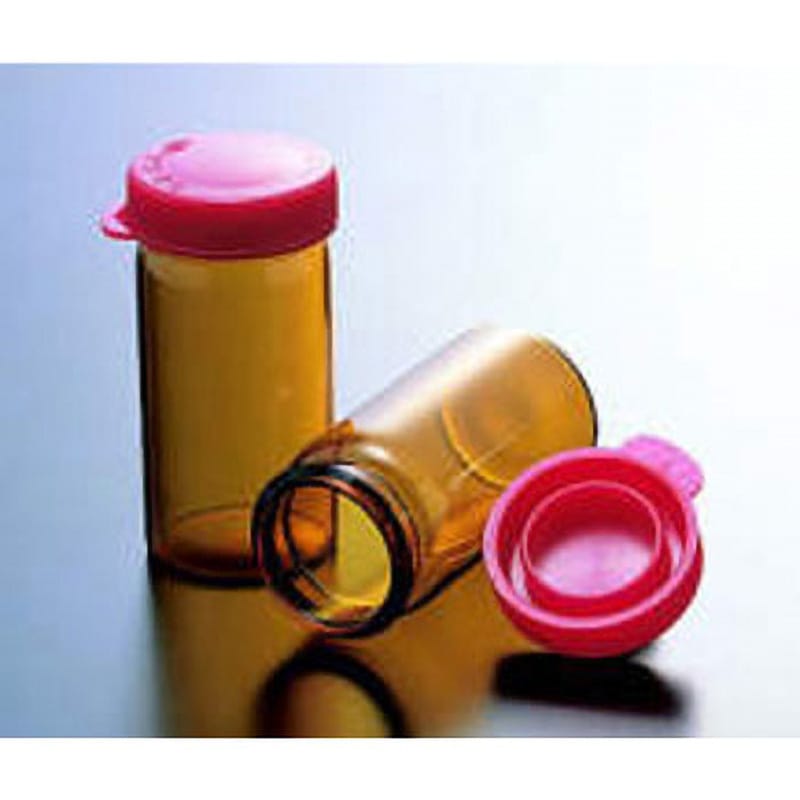 PS-15B(茶) サンプル瓶(栓かぶせ式・Bタイプ)茶Amber NEG(日電理化硝子) 15mL 1ケース(50本)