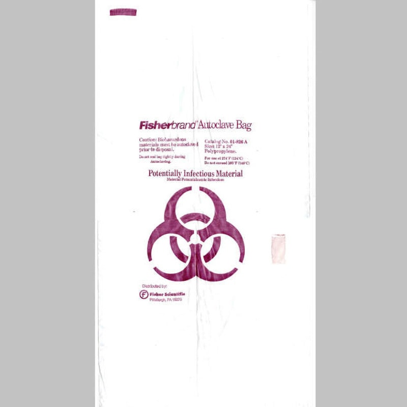 Fisherbrand バイオハザードオートクレーブバッグ（マークなし） 赤 2L 200×300mm 1枚×200枚入 1セット(200枚入) 01-830A Fisherbrand バイオハザードオートクレーブバッグ（マークなし） 赤 2L