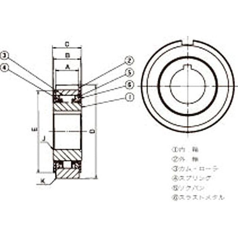 LD08 カムクラッチ LDシリーズ 1個 椿本チエイン 【通販モノタロウ】