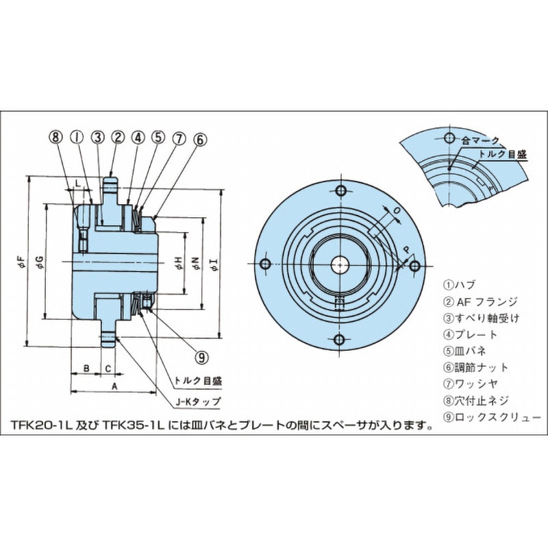 TFK50-1 トルクキーパー 軸穴加工無 1個 椿本チエイン 【通販モノタロウ】