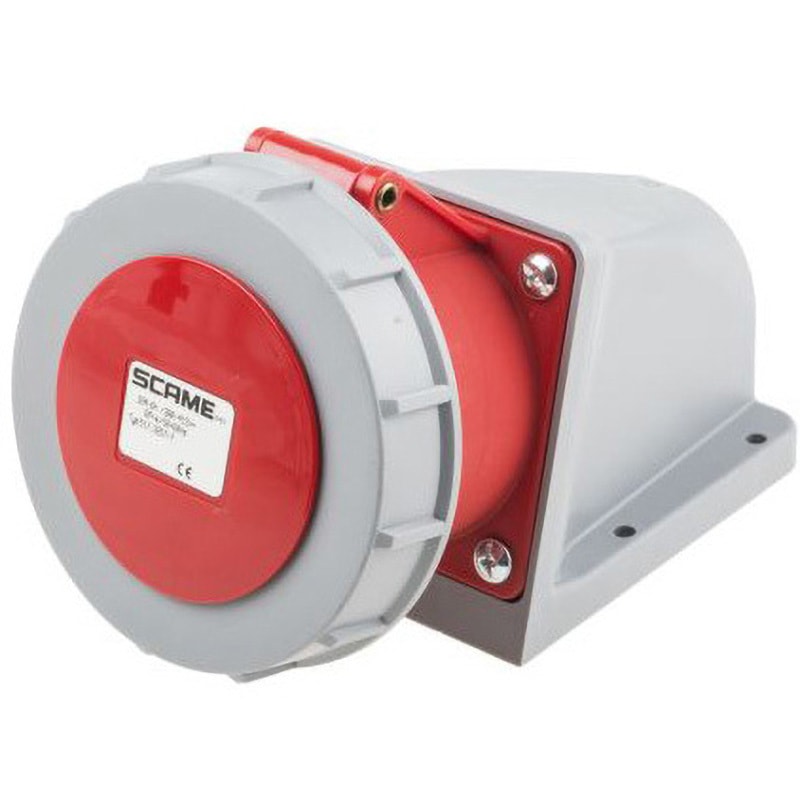 893-8004 RS PRO 電源コネクタ (産業用コネクタ )， Optimaシリーズ RS PRO 415V ポール6P+E メス ライトアングル ウォールマウント 32A  1個 893-8004