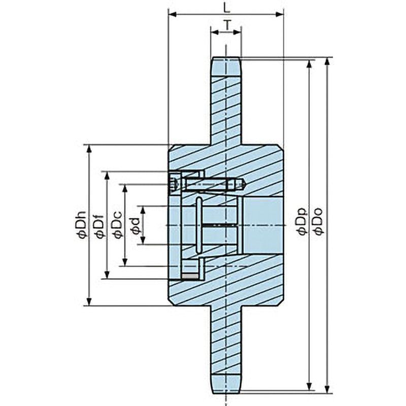 TPF912T-S2419 TPF形チェーン用ロックスプロケット 椿本チエイン 軸穴加工タイプ 8,398円