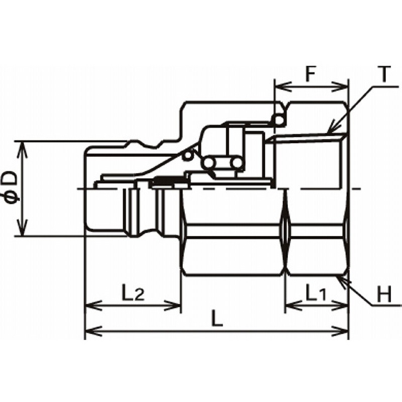 PHN12-12F Hシリーズ PHタイプ(PHバルブ付) ニッタ 最高使用圧力25.0MPa   PHN12-12F