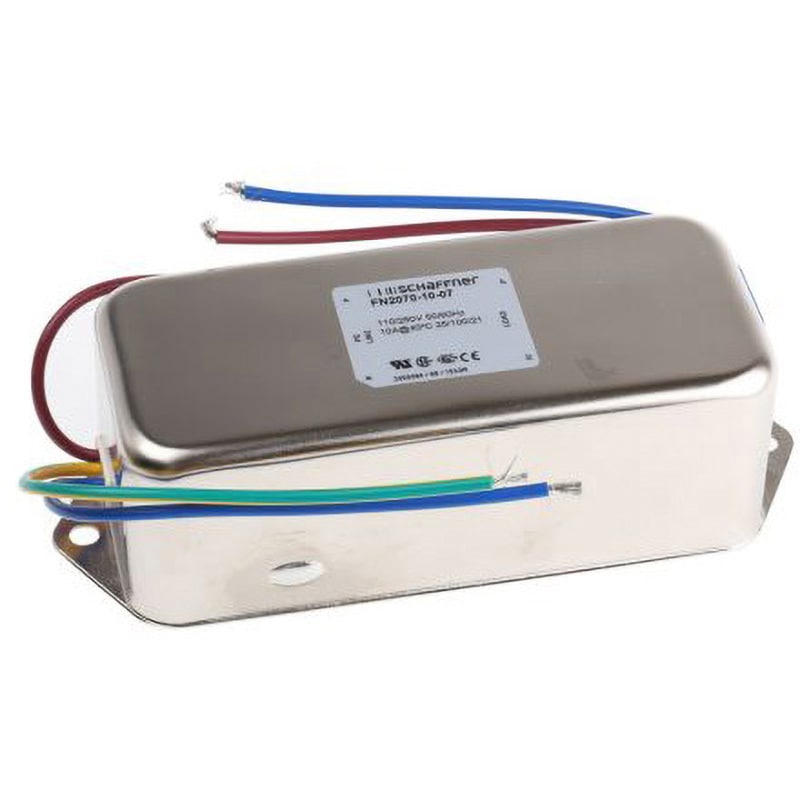 FN2070-10-07 Schaffner EMIフィルタ，電源ラインフィルタ，ノイズ