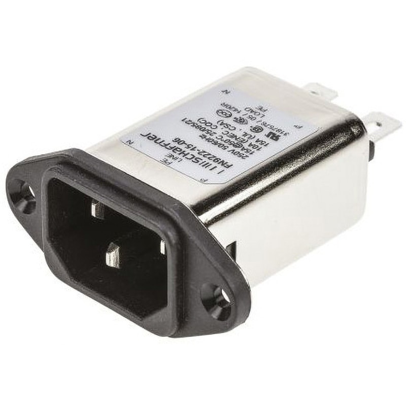 FN 9222-15/06 Schaffner IECフィルタ オス IEC規格 C14 パネルマウント 1箱(120個) SCHAFFNER 【通販モノタロウ】