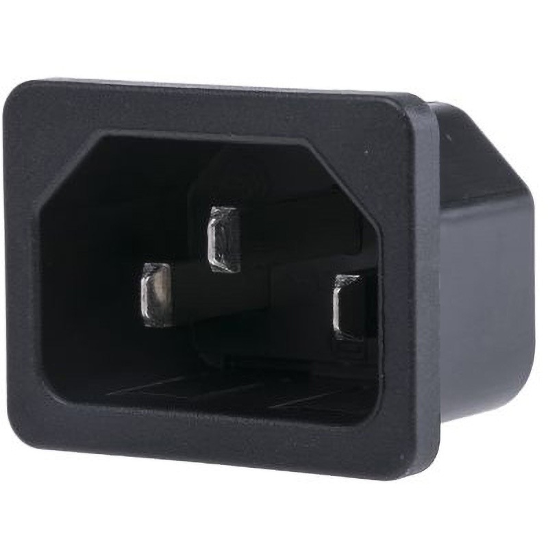 6100.431 Schurter IECプラグ C14 オス スナップイン 1箱(50個) SCHURTER 【通販モノタロウ】