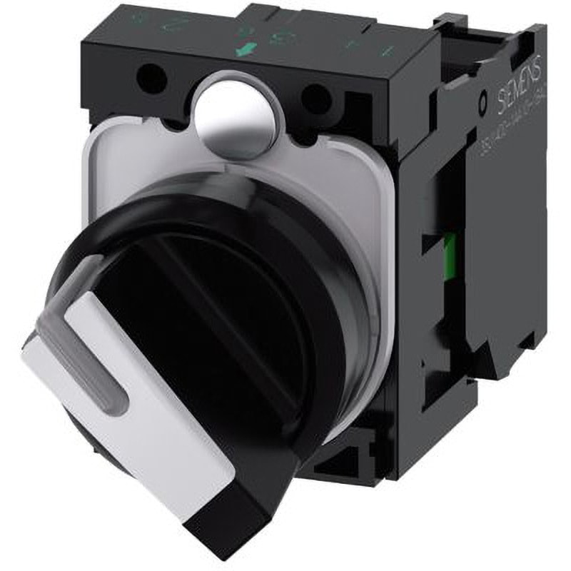 3SU1100-2BF60-1BA0 Siemens， セレクタスイッチ完全ユニット，  2 ノッチ SIEMENS 1個 3SU1100-2BF60-1BA0