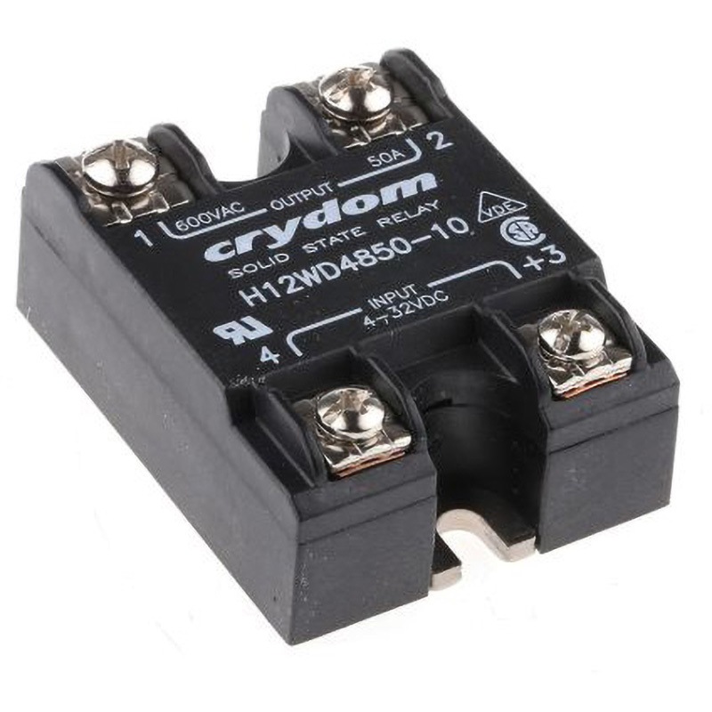 H12WD4850-10 Solid State Relay Sensata / Crydom パネルマウント 50A 最大負荷電圧(V):660rms   H12WD4850-10