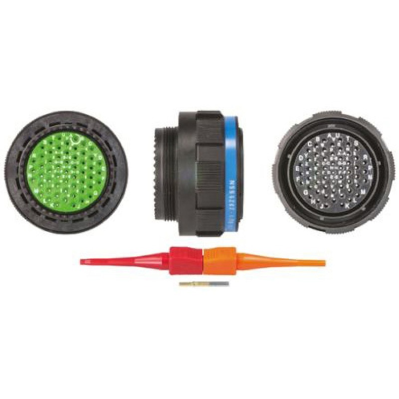 8D523Z55SN Souriau MIL規格丸型コネクタ 8D， シリーズ SOURIAU オス コンタクト数55 ストレート ケーブルマウント  1個 8D523Z55SN